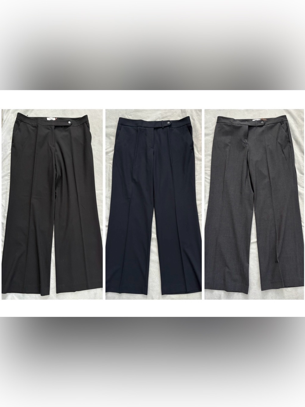 lot of 3 Calvin Klein women’s black navy gray dress pants - size 14P